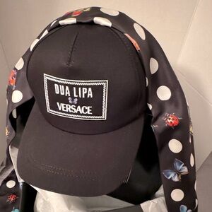 VERSACE X Dua Lipa Printed Silk Butterfly Cap